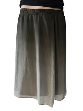 Old Navy Olive Green Elastic-Waist Midi Skirt